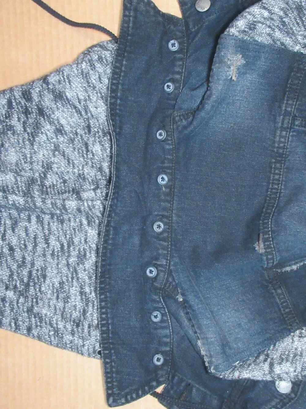 Free People 100% Cotton Hooded Denim Jacket | Size XS - Picture 8 of 12